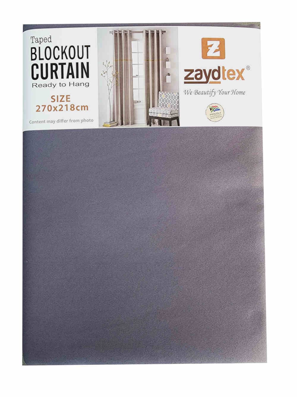 Grey Patchwork Unlined Curtain 140x218cm main image 1